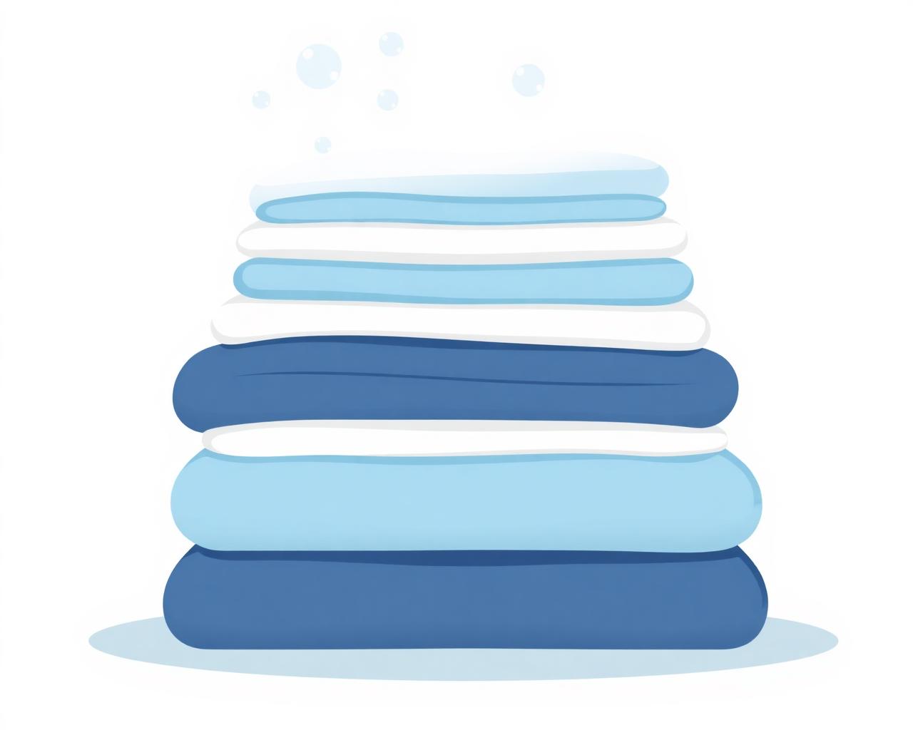 Neat stack of fresh folded laundry